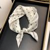 New 100% Real Silk Satin Women Scarf  Flower Printed Foulard Femme Square Head Scarfs Bandana Shawl Gift For Lady Hijab