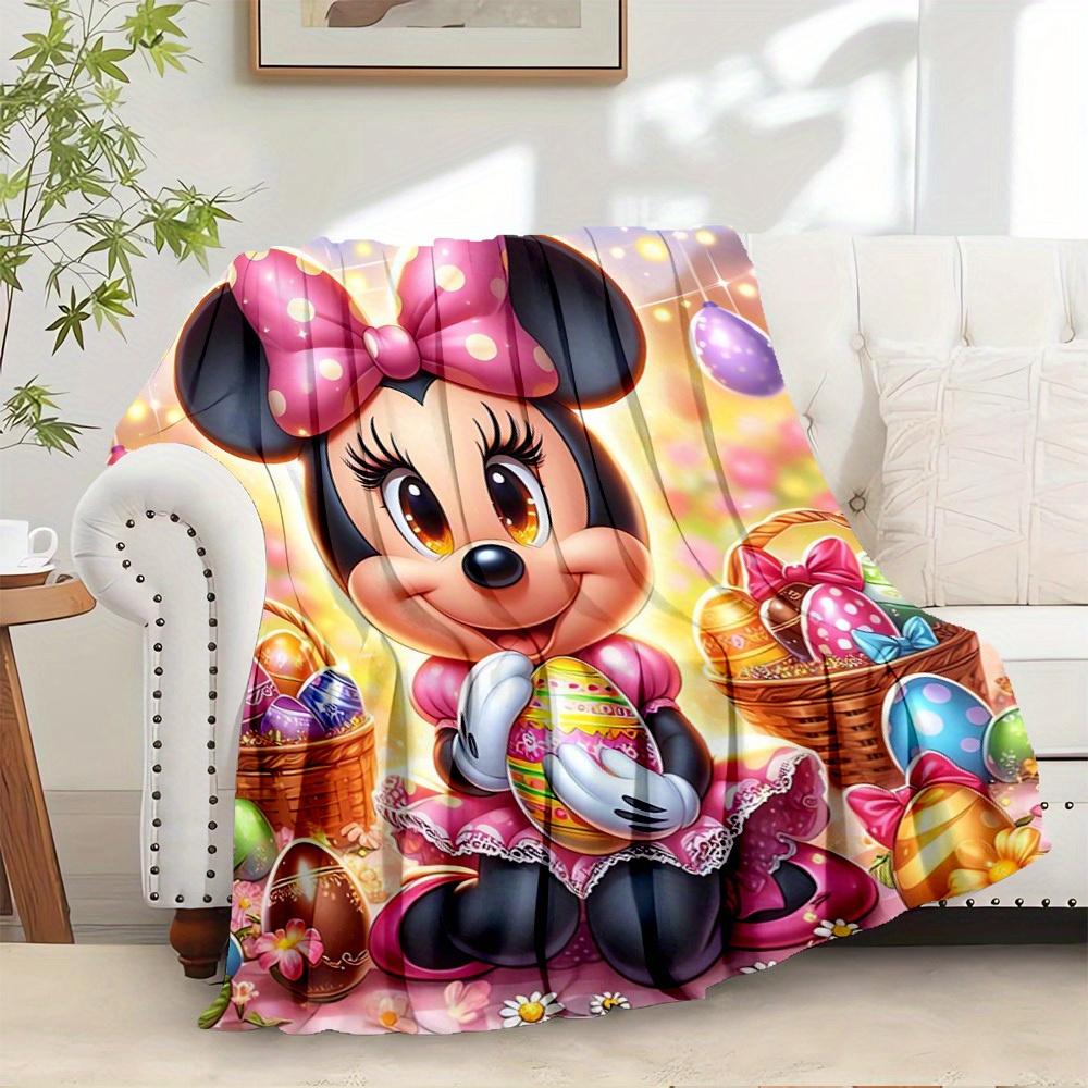 

1pc Flannel Minnie and Mickey Love Swing Bed Cover Cover Blanket Sofa Cover Gift Home Decor Valentine s Day Anniversary Gift Couple 75x90cm