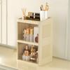 Transparent Cosmetics Storage Box Flat Cover Double Door Storage Box Storage Rack  Bedroom