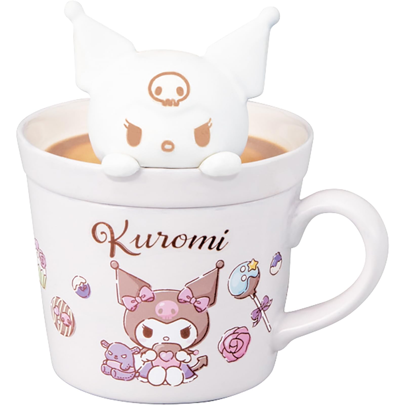 

Кружка Sanrio Art 3D с крышкой 12 x персонаж Latte Kuromi , прибл.. 230 мл, Прибл.. 13см, Посуда, Товары, Фиолетовый, san4551-4