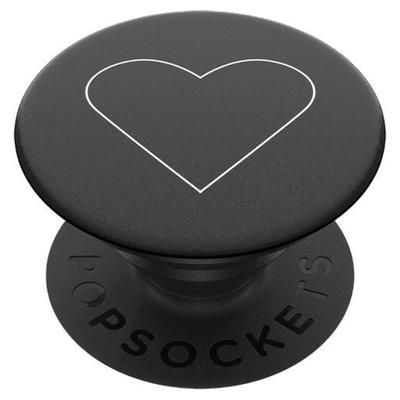 Popsockets 2 White Heart Black 800667 Phone Grip And Stand - Standard