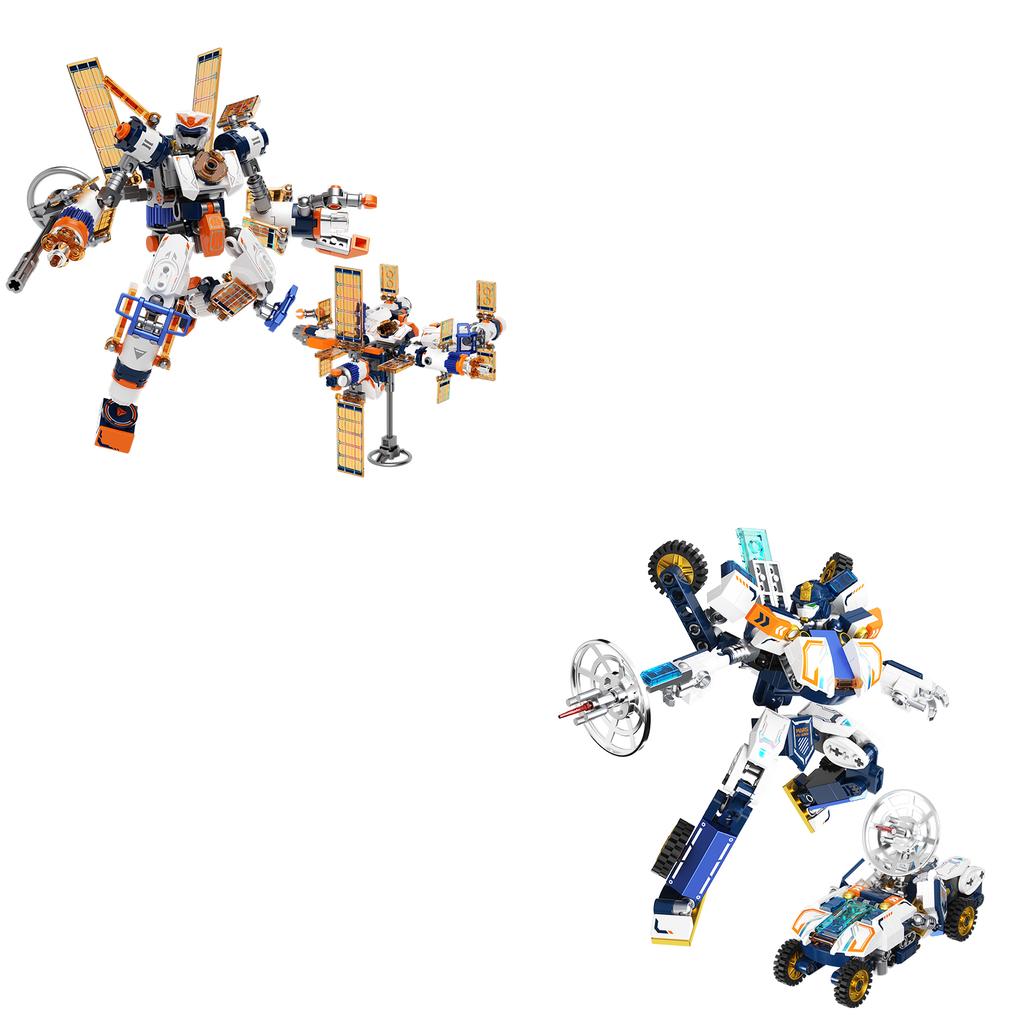 Jaki Aerospace Transforming Mecha Building Blocks Set Robot Model Assembly Toy Desktop Creative Ornament Boy'S Birthday Gift