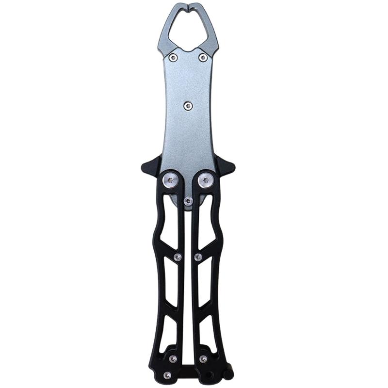Foldable Fishing Pliers Fish Mouth Grabber Fish Lip Grippers Fish Holder Grippers Tool Aluminum Fish Holder