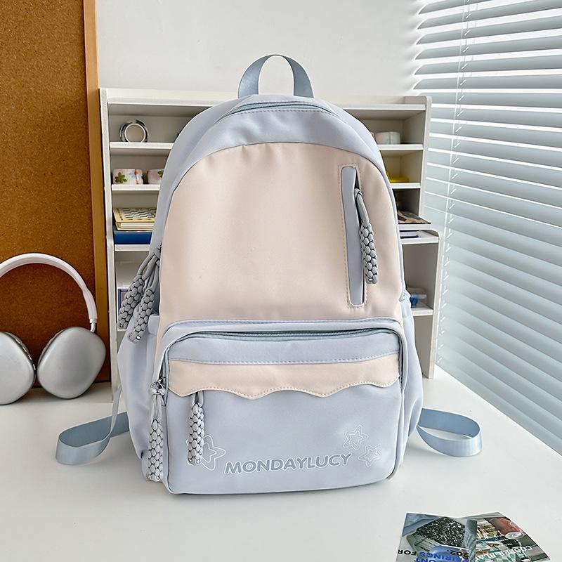 High-value schoolbag for girls, junior high school students, large-capacity backpack, dopamine soft girl travel backpack