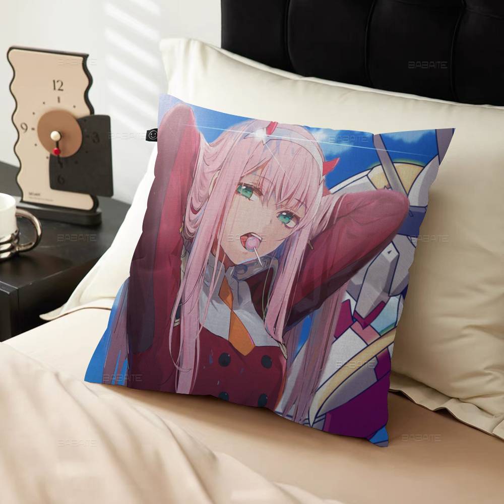 Darling In The Franxx Zero Two 45*45Cm Cushion Cover Pillow Cover Decor Pillowcase Home Pillowcase For Couch Pillow