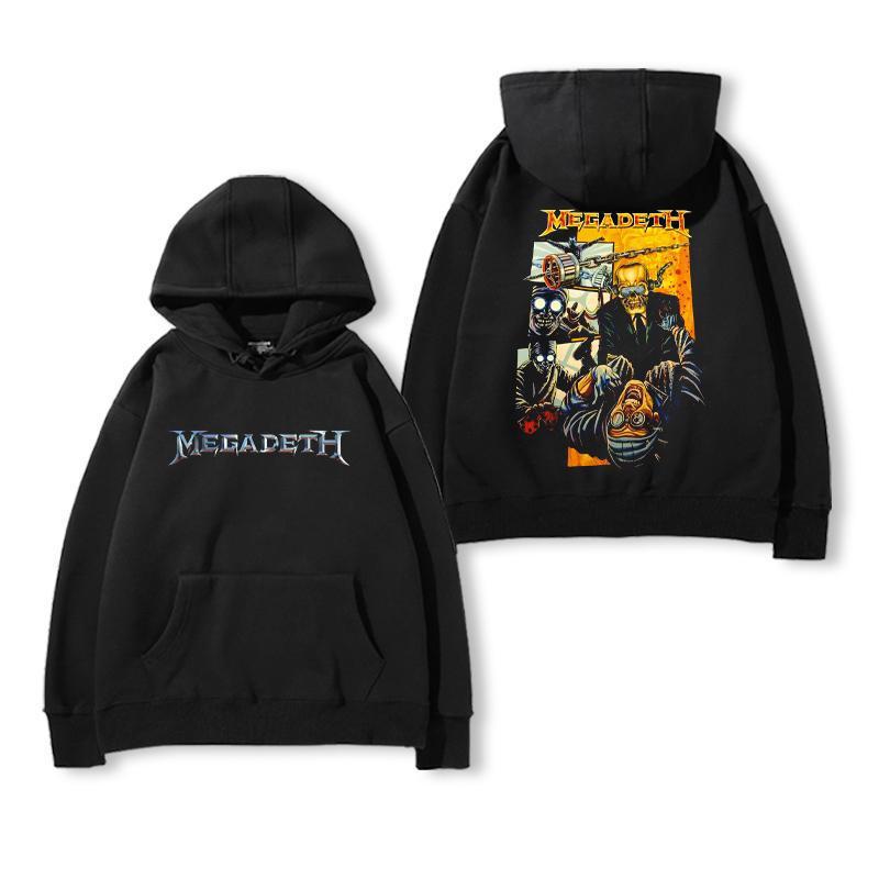 MEGADETH Rock Band Hooded Sweatshirt Men's Autumn and Winter European and American Street Personality Versatile Jacket