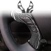Real Carbon Fiber Car Accessories Driver Wheel Button Panel Trim Cover Soft Sticker For Infiniti JX 2013 QX60 2014 2015 2016