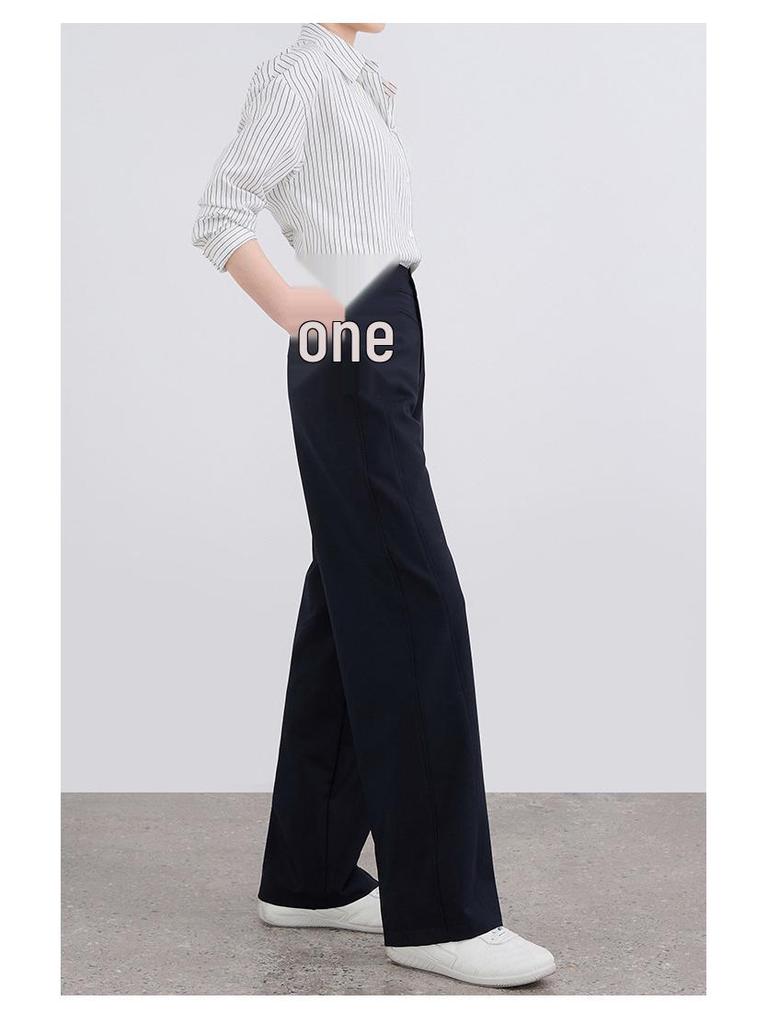 Women's High-Waisted Banana Pants - 2026 Spring/Summer Loose Straight-Leg, Slimming, Casual, Wide-Leg, Petite Fit.