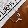 Round Bead Knotted Bracelet Women's Niche Temperament Ins Cold Wind Rope Knot Bell Bracelet Jewelry