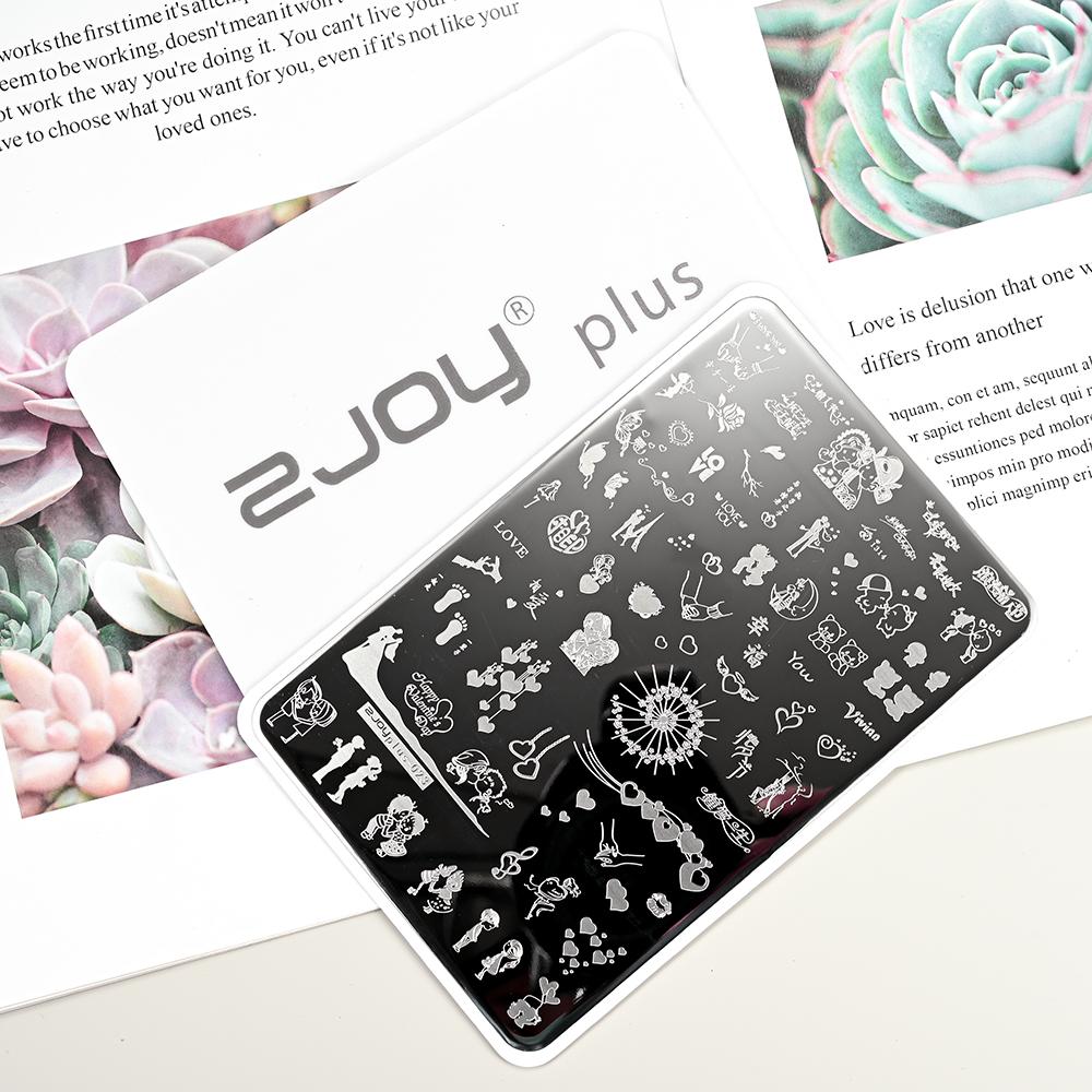 Destičky na ražení nehtů Zimní linky svetru s pruhovaným vzorem Šablony na nehty DIY geometrický kostkovaný design nehtová deska Obrázek Decoratio