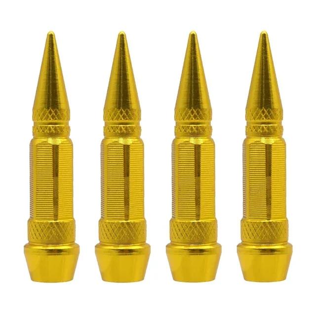 Car Universal NEW 4pcs Head Screws Valve Caps Personalized Modifications Pointed Valve Tips Bicycle and Motorcycle Tires Stem Caps1