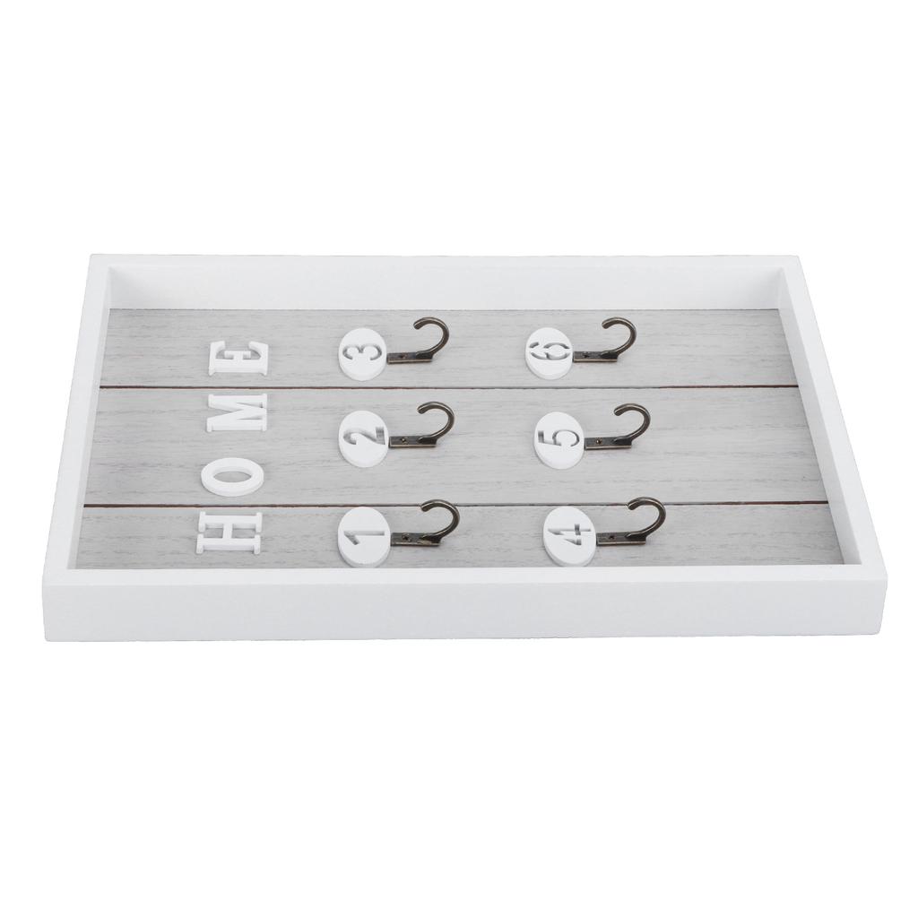 WallMounted Key Rack Wooden Key Organizer Hanger Decorative Key Hanging Holder Decor