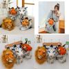 Stilvoller Plüschtier-Rucksack mit realistischem Tigerkopf-Design für Kinder und Erwachsene