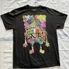 Spongebob Square Pants Black Short Sleeve Tshirt Men's Size LG Graphic Print