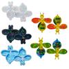 Animal Resin Mold Holographic Cute Bee Silicone Mold Rainbow-Light Effect Keychain Pendant Mold Epoxy Casting Craft