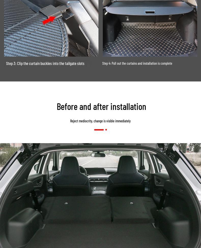 Venucia Big V Trunk Sunshade Cargo Partition Accessory