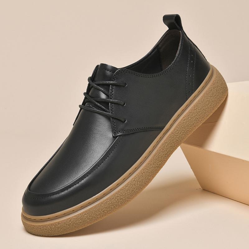 Neue Luxusmarke Herren Freizeitschuhe Leichtes Fahrschuhwerk Echtes Leder Herren Sneaker Atmungsaktive Wanderschuhe