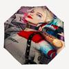 Harley Quinn Theme Automatic Umbrella, Lightweight & Portable, 8 Rib, Perfect for Outdoor Travel, Birthdays, Christmas, Gifts.