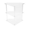 Clr Acrylic   End Table, Space Saving Corner Side Table, Small Accent Table with Multiple Uses for Living Room Bedroom Study Arrangement