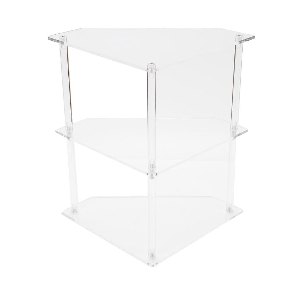 Clr Acrylic End Table, Space Saving Corner Side Table, Small Accent Table with Multiple Uses for Living Room Bedroom Study Arrangement