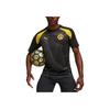 Puma Logo Print Round Neck Short Sleeve Soccer Shirt Men Tops Black 771797-01