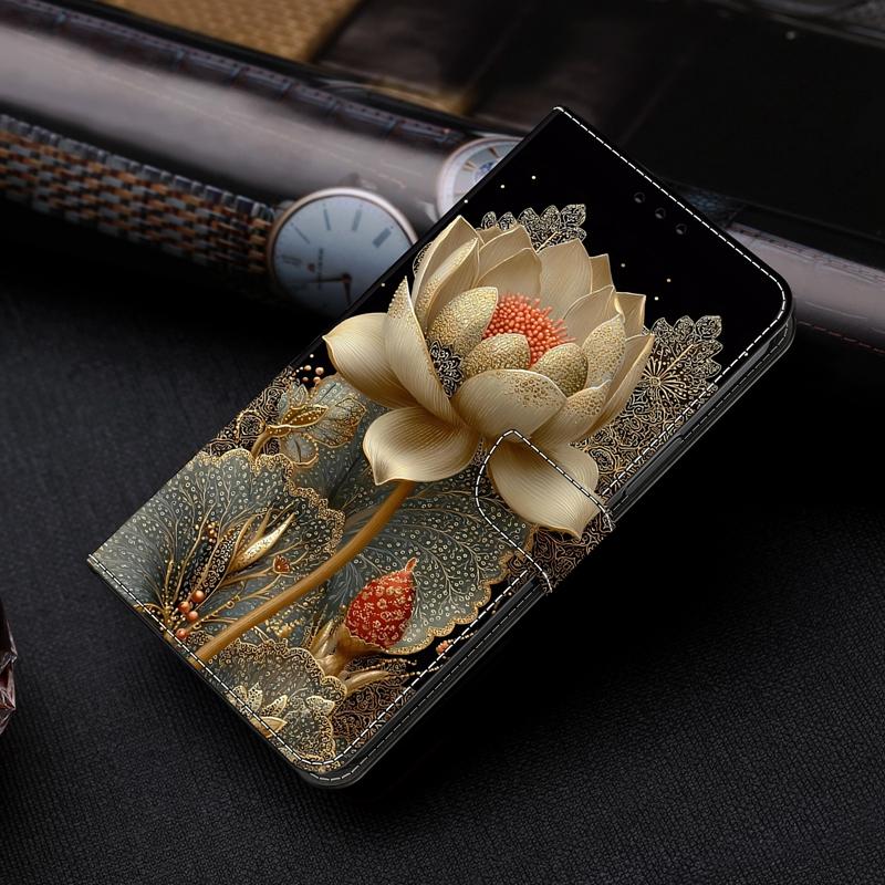 Flip Phone Case for Funda Samsung Galaxy A57 A37 A27 A17 A07 A56 A36 A26 A16 A06 5G 4G Cute Painted Leather Wallet Holder Cover