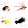 60PCS Colorful Fly Fishing Kit with High Carbon Steel Hook Fly Fishing Tackle  Lakes Rivers