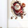 1pc Santa Claus Wall Decal - Removable Christmas Sticker, Suitable for Living Room and Home Decor,Easy To Install Room Decor