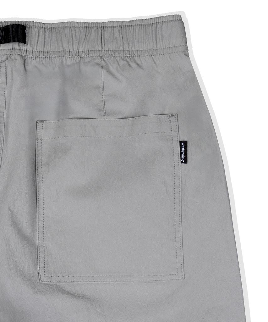 WACKY WILLY Webbing Belt Fatigue Cotton Pants Light Grey