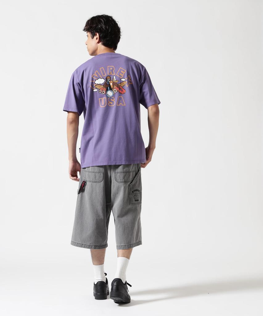 AVIREX FLYING BEAR T-SHIRT 25 (WEB&DEPOT Exclusive) Men's Short Sleeve T-shirt XL 080 Purple 783-5134071