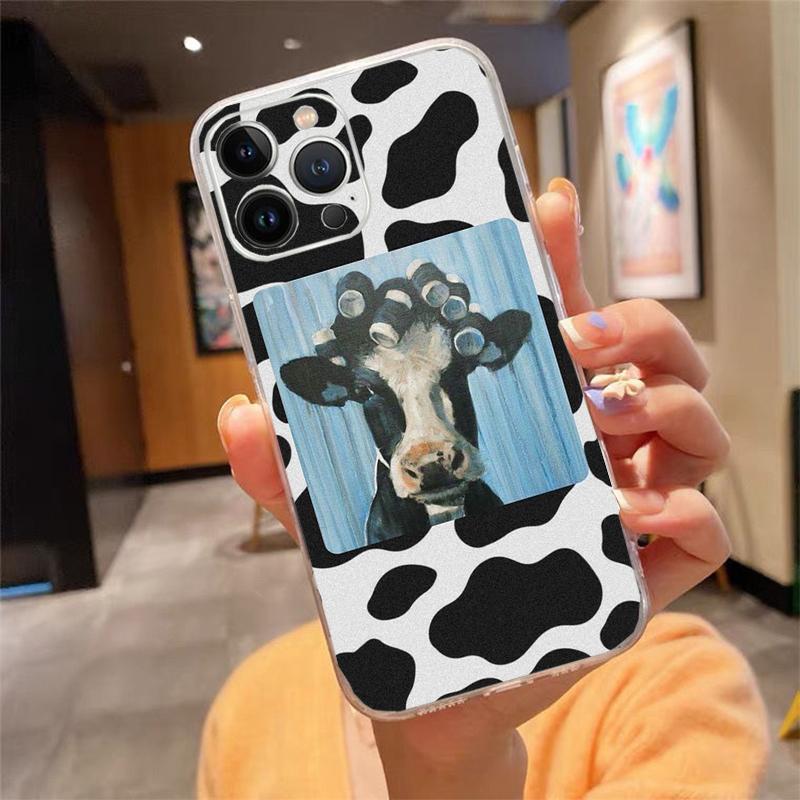 Cute Cow Phone Case For iphone 17 Pro Max Air 16 15 14 13 Pro Max 15 16 Pro 15Plus