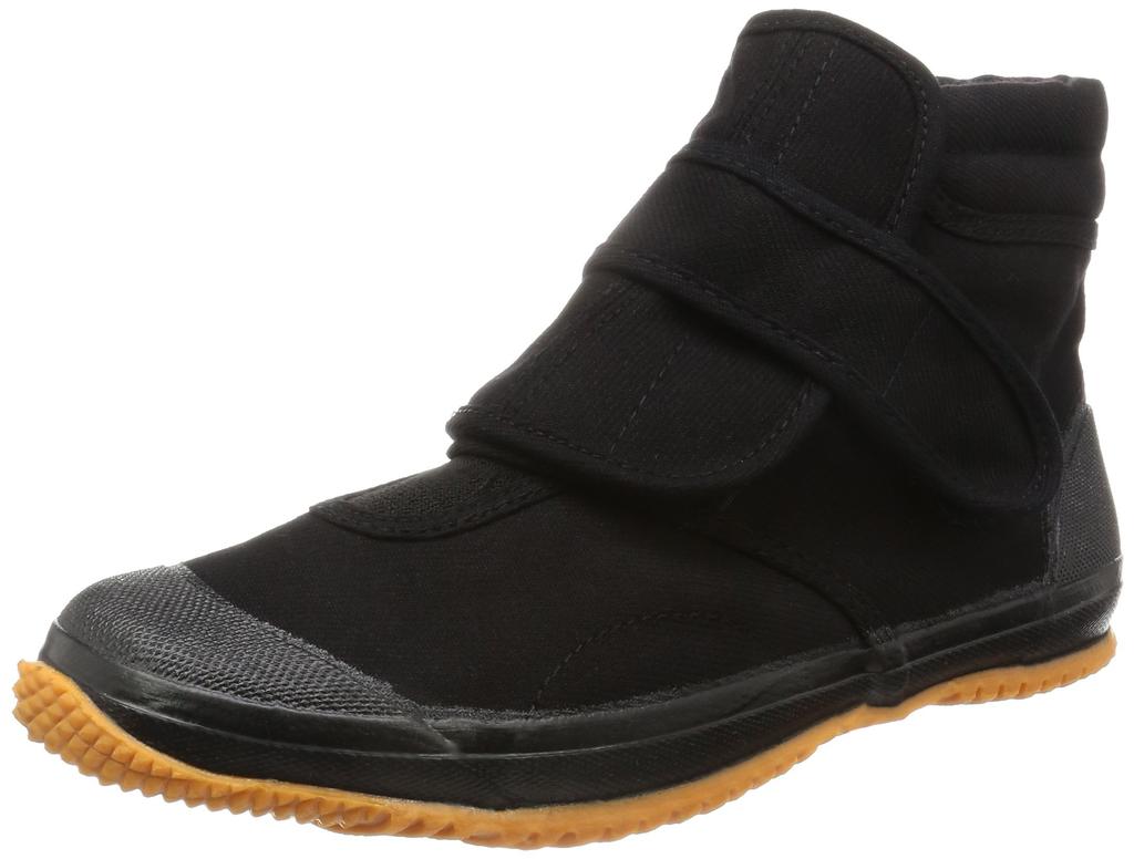 Fukuyama Rubber's Classic Mid-cut Work Shoes, "Oyakata Tora-san 6," In Black, Size 25.5cm, Perfect for Everything from Farming To Construction.