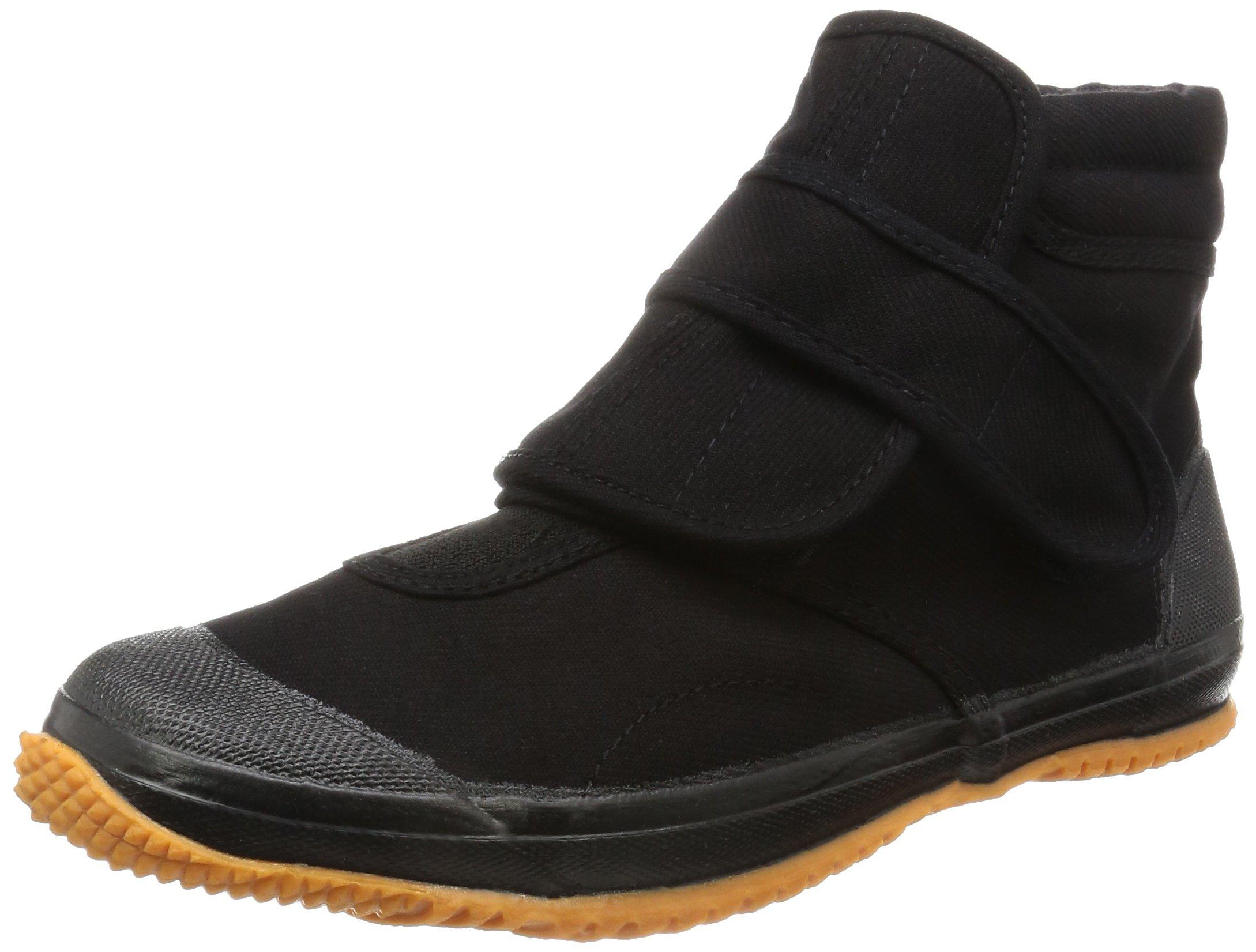 

Fukuyama Rubber s classic mid-cut work shoes, Oyakata Tora-san 6, in black, size 23.5cm, perfect for farm work and construction.