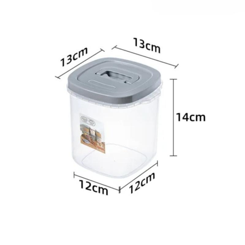 1200ml Candy Nut Sealed Jar Kitchen Multi-purpose Multi-grain Snack Storage Box Refrigerator Fruit Silicone Sealed Storage Boxes серый