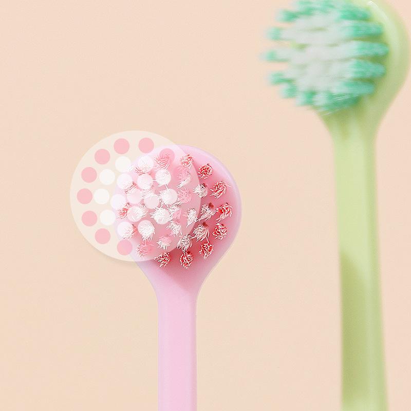 Spazzolino da denti per adulti a setole morbide super sottili testa rotonda morbida spazzolino per coppia strumento per la pulizia dei denti orali spazzolino a spirale casa viaggio