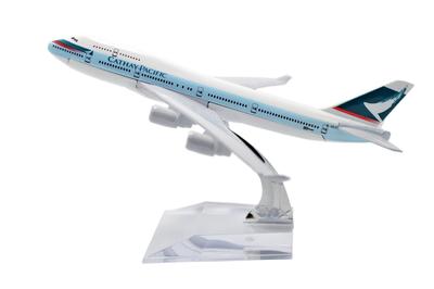 TANG DYNASTY 16cm Cathay Pacific Airways Boeing B747 Alloy Airplane Plane Model Toy 1/400