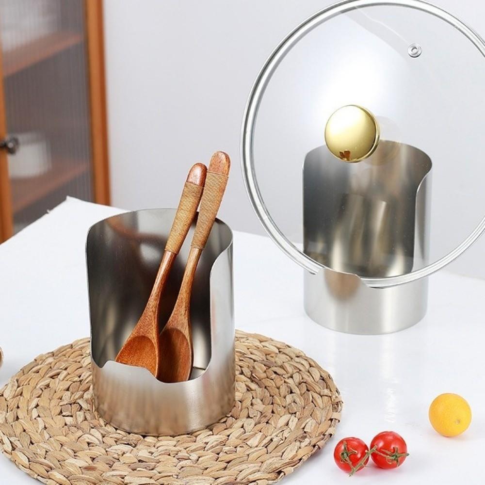 Stable Spatula Holder Easy To Clean Pot Lid Storage Rack Multifunctional Soup Spoon Rack Cooking