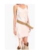 Korean Style Irregular Ribbon Layered V-Neck White Camisole Dress