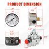 12-804 Fuel Pressure Regulator Carburetor with Gauge Kit 1-4 PSI 3/8IN NPT Port 1-IN&2-OUT Compatible with Holley and Edelbrock