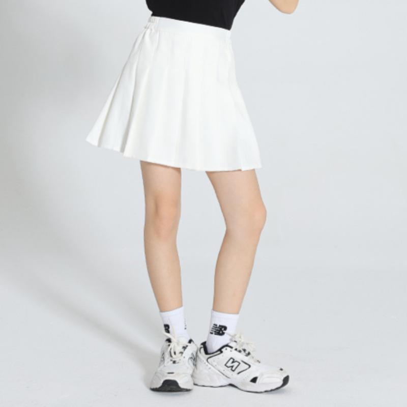 

Девичья преппи белая плиссированная теннисная юбка - корейский стиль, летняя спортивная одежда для старших детей 150 белый