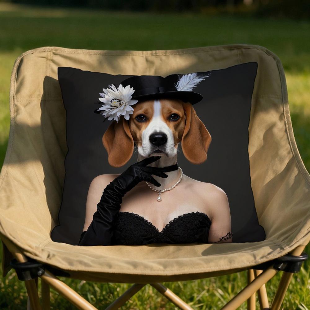 

Beagle dog Cushion Cover Soft Reversible Durable Pillow Cover MultiScene Use for Home Car Daily Comfort 30x30cm