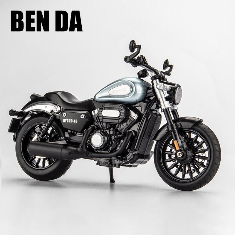 1/12 BENDA GINGERLLA 300 Diecast Motorcycle Model Toy Replica with Sound & Light Birthday Gift Christmas Gift Collection Bike