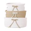 Modern Minimalist Storage Basket With Cotton Rope Handles For Home Organization And Gift Use
