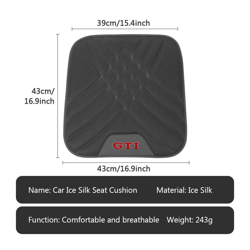 137Ice Silk Car Rear Front Seat Backrest Cushion Non-Slip Pad For Volkswagen VW Golf 4 5 6 7 GTI Tiguan Passat B5 B6 B7 CC Jetta