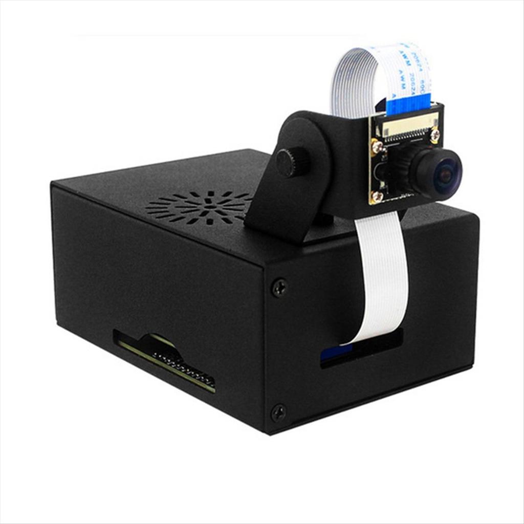 AS62 For NVIDIA Jetson Nano 2GB Metal Case Mini PC Chassis with Camera Holder Holes 160° Camera