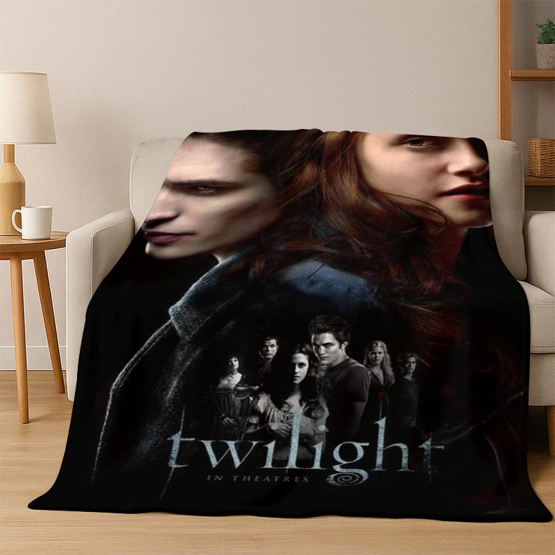 Twilight Saga Edward Bella Flannel Blanket Soft Warm Blanket Throw Blanket for Bedroom Living Room Bed Travel Picnic Gift Kid