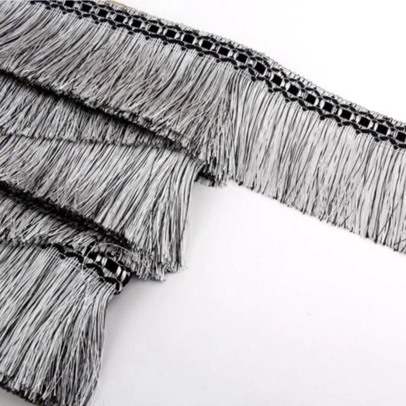 10cm Šířka Třásňové Lemování Zlatá Třásně Krajková Třásňová Páska Pro Záclonu Pohovku Polštář Stínidlo Domácí Textil DIY Šití Dekor