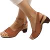 Sandals Women's Large Size Spring and Summer New European and American Fish Mouth Beach Thick Heel Buckle High Heel Women's Sandals