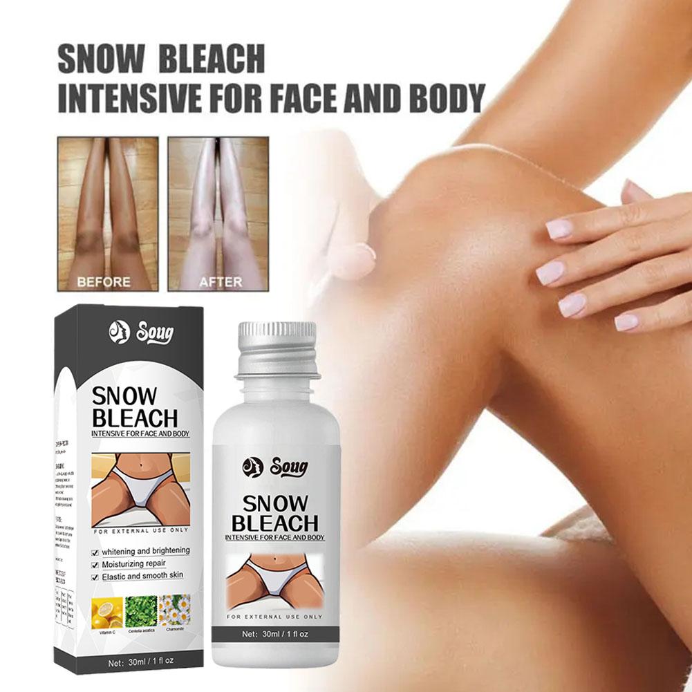 Glowhite Snow Bleach Cream Brighten Inner Thigh Whiten Butt BleachingmSerum Remove Private Inti K2X8