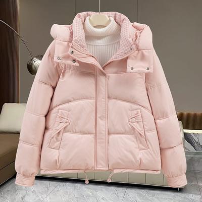 Hooded Short Cotton-padded Clothes Women's Winter Clothes Loose Thickened Warm Jacket Bread Clothes Jacket